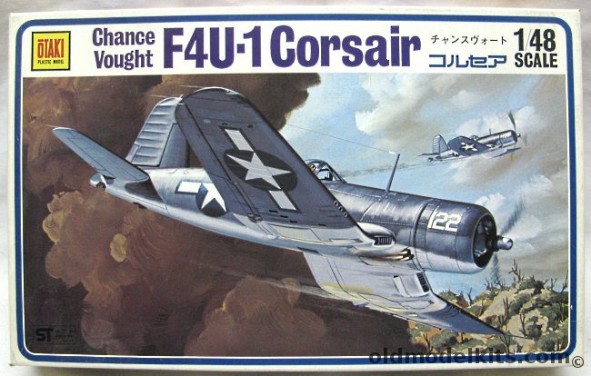 Otaki 1/48 Chance Vought F4U-1 Corsair - 111 Marine Lt. D. Dilong / Royal New Zealand Air Force / Corsair Mk II Royal Navy - (F4U1), OT2-27-400 plastic model kit